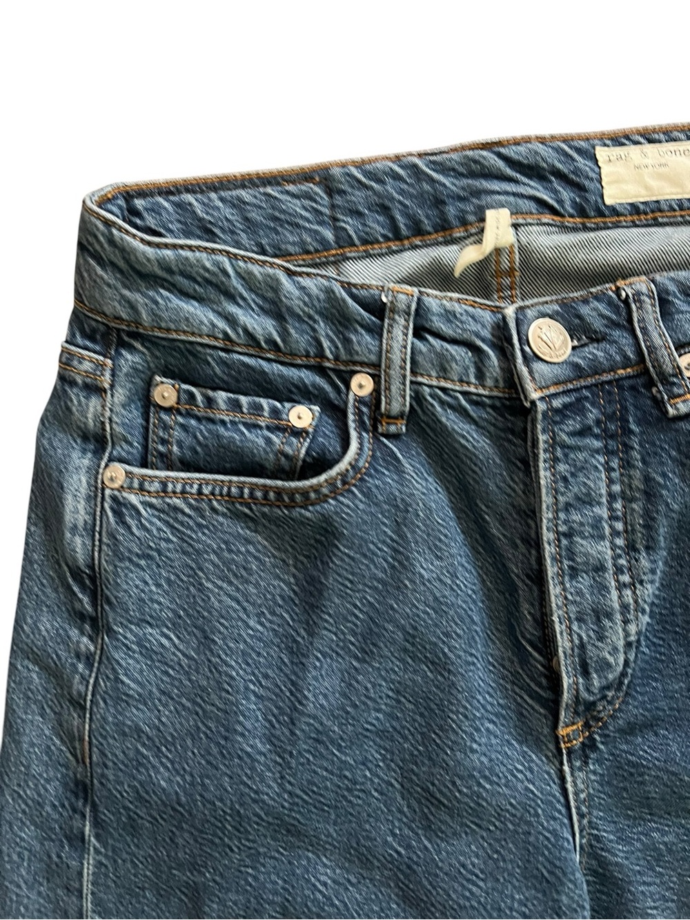 rag & bone Featherweight Logan Low Rise Wide Leg Jeans 25 Lily Ultralight Denim - Picture 5 of 13